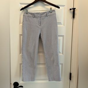 Ann Taylor Factory Seersucker Crop Pants, Size 2P Curvy, EUC